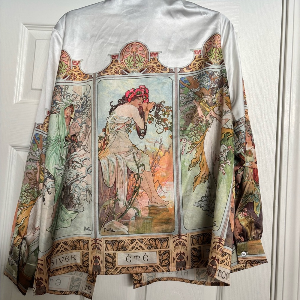 Forever 21 Artistic Print Button Down Shirt - Picture 8 of 8